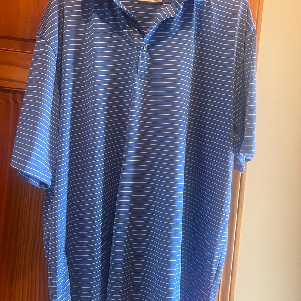 Jack Nicklaus Blue Striped Polo Golf Shirt